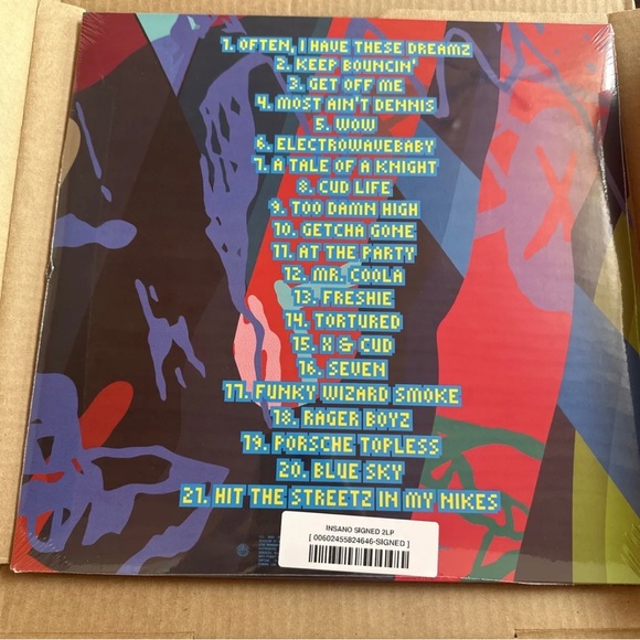 Kid Cudi - INSANO SIGNED 2LP Vinyl - Art Work By KAWS - Picture 2 of 4